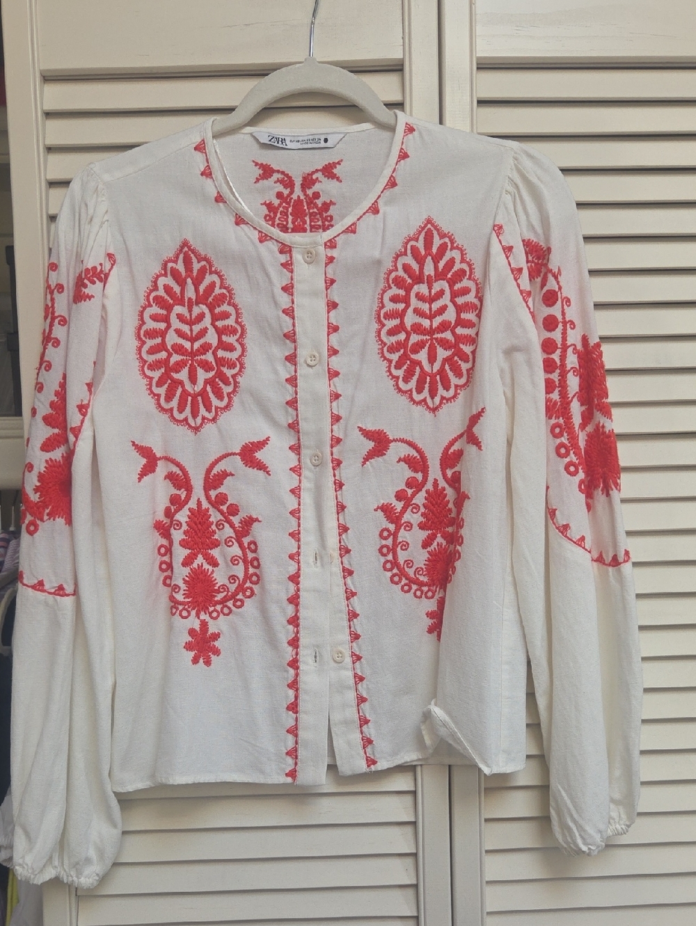 Zara Embroidered Blouse